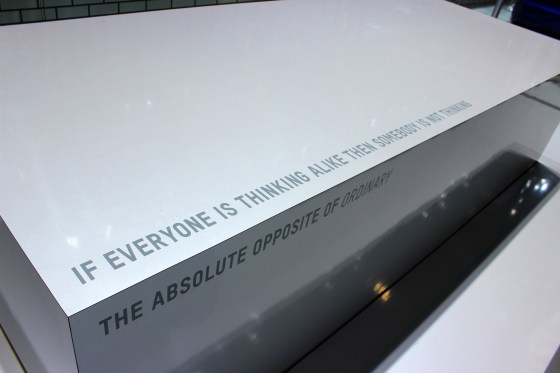 Motivational Quote from Maserati's stand